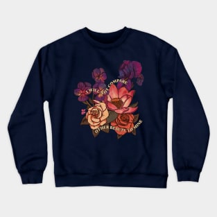 Roses Lotus Violet Iris Crewneck Sweatshirt